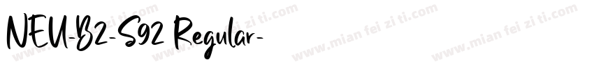 NEU-B2-S92 Regular字体转换